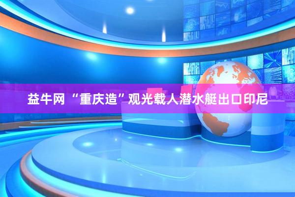 益牛网 “重庆造”观光载人潜水艇出口印尼